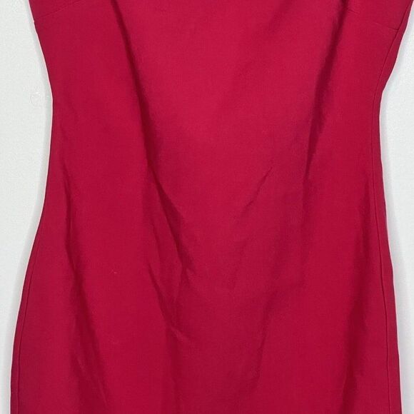 LIKELY La Brea Dress Size 6 Red Crepe Bodycon Sleeveless Square Neck Lined NWT - Picture 2 of 8